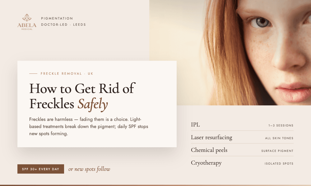 How to get rid of freckles safely, explained by Abela Medical